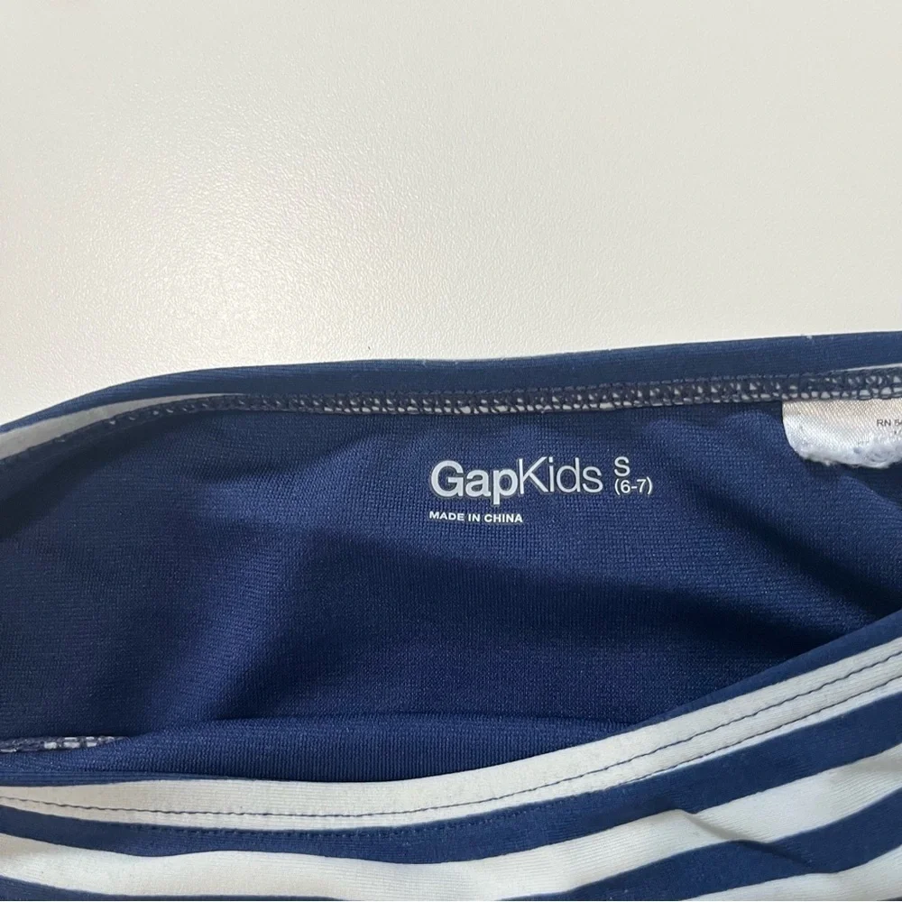 GAP Kids Blue Floral and Striped Bikini